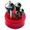 Hhip 5 Piece 82 Degree Zero-Flute Countersink & Deburring Tool Set 2001-0006